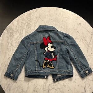 GAP Kids Blue Denim Jacket with Cartoon Patch